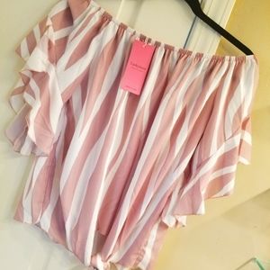 NWT * Luckymore * Off Shoulder * Tie Front Top